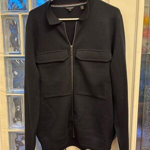 Ted Baker Men's Black Zip-Up Sweater